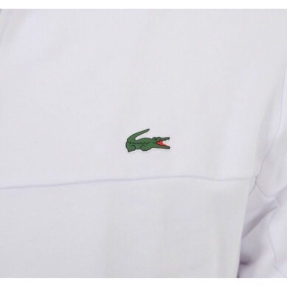 LACOSTE ZIPPER SWEATSHIRT WHITE - Picture 3 of 8